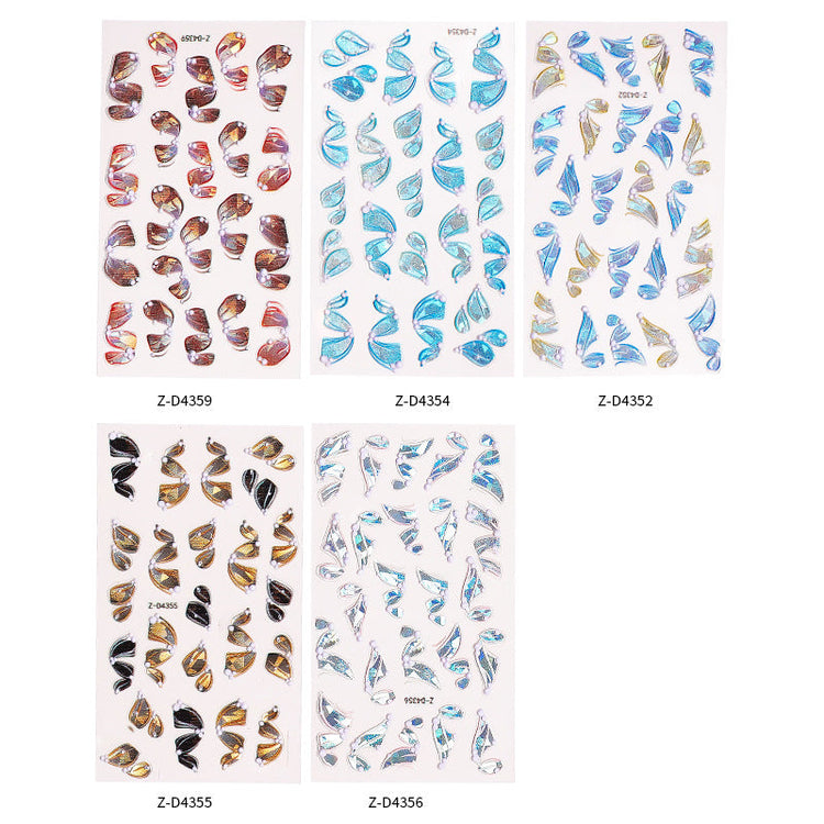 3D Multicolour Ribbon Nail Art Stickers - NSI Australia