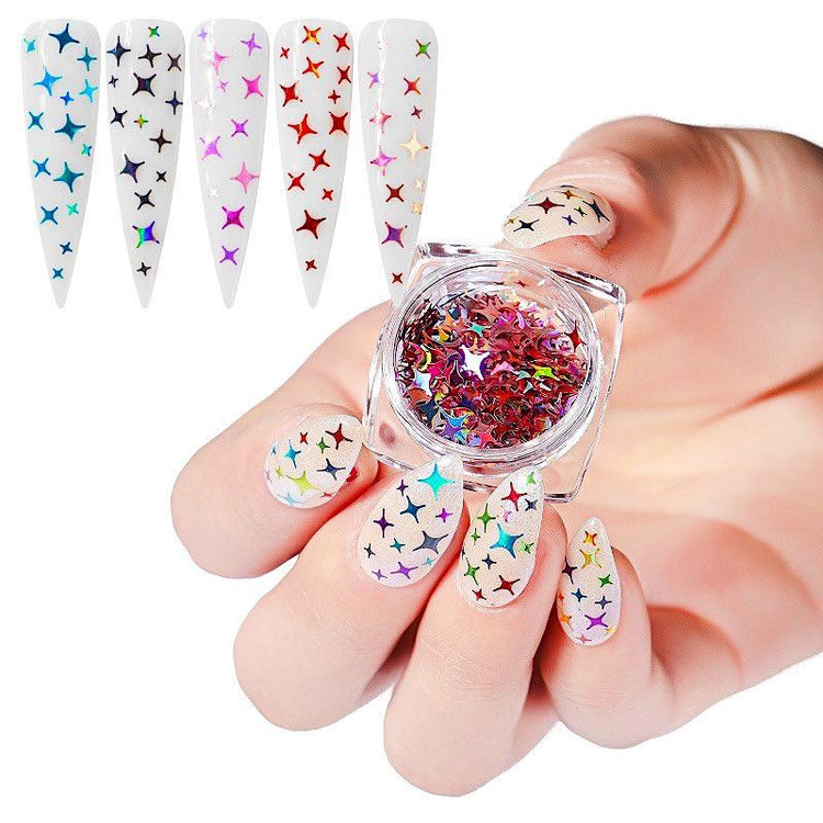 4 Angles Laser Stars - Set 12pcs Jar - NSI Australia