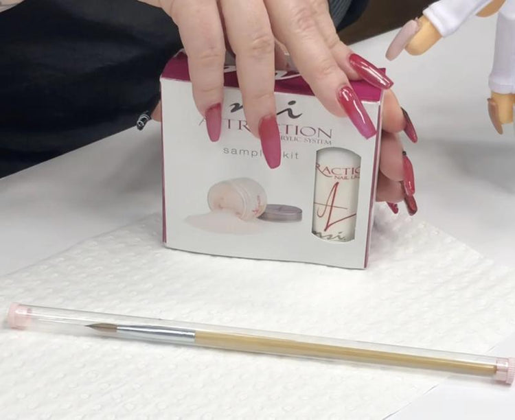 Acrylic SAMPLER KIT + Brush + Essential Prep Kit-Mini + Glossy Air Dry Top Coat - NSI Australia