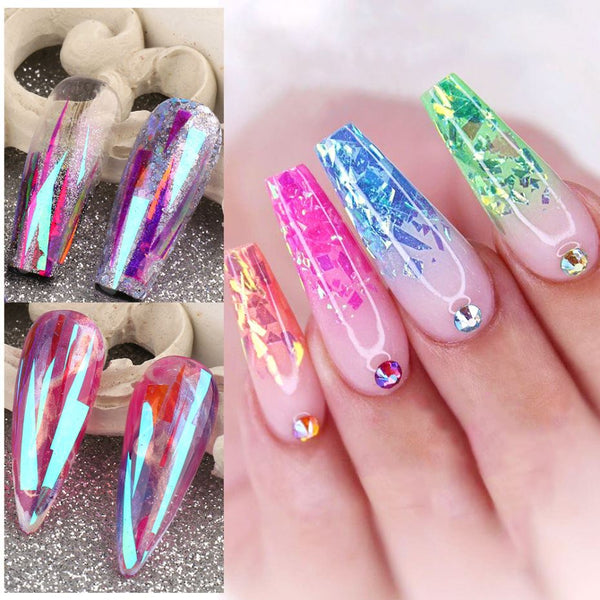 Eye Candy Nails & Training - Tapered acrylics with pink angel paper and  silver holographic chrome with Swarovski crystals by Amy Mitchell on 15  July 2017 at 01:56