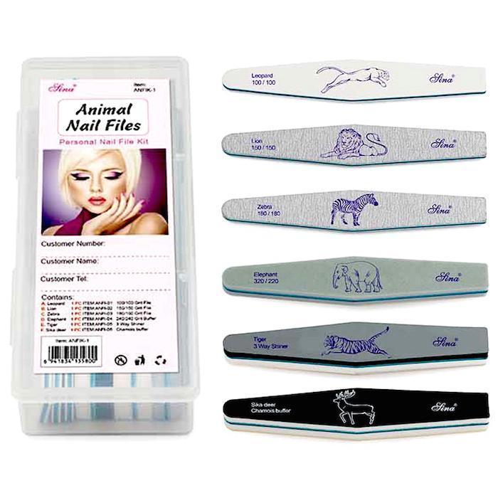Animal Nail Files Kit 6pcs - NSI Australia