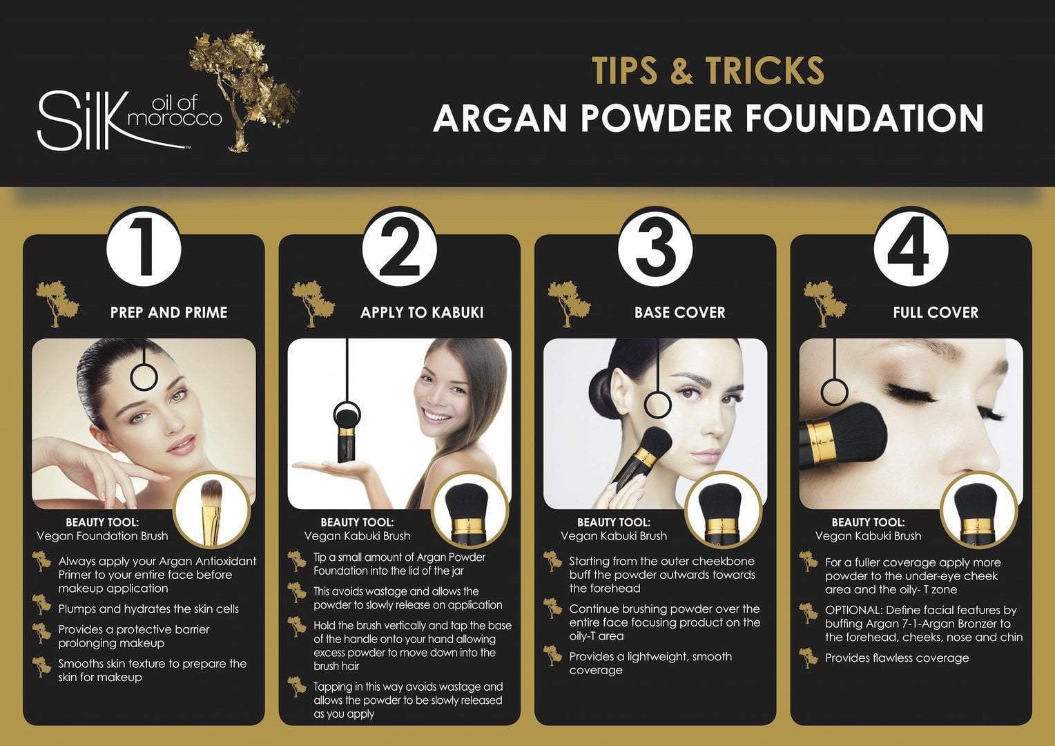 Argan Powder Foundation - Dark Tan - NSI Australia