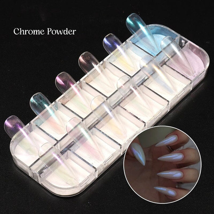 Aurora Ice Pearl Chrome Pigment Powders Tray - NSI Australia