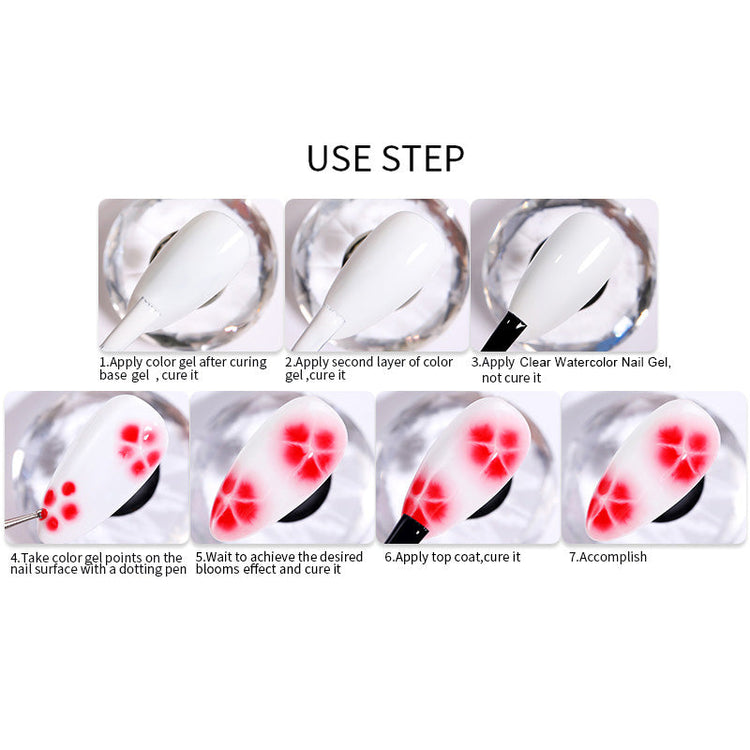 Blooming Watercolor Nail Gel Marble Effects BORN PRETTY - NSI Australia