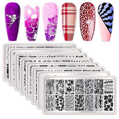 BORN PRETTY Nail Stamping Plates Nail Art Image Stamp Template Stencils |  eBay