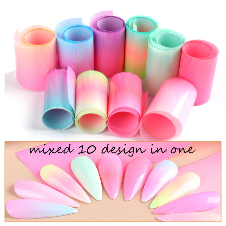 BOX Transfer Foils - Candy Neon ~ 10 ROLLS - NSI Australia