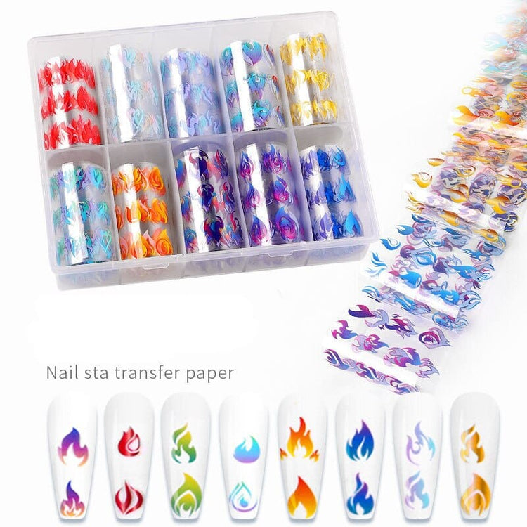 BOX Transfer Foils - Flames ~ 10 ROLLS - NSI Australia