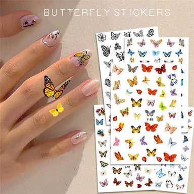 BUTTERFLIES Nail Art Stickers - NSI Australia