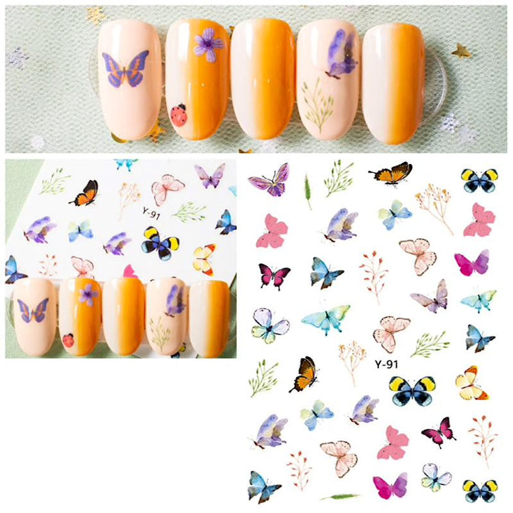 BUTTERFLIES Nail Art Stickers - NSI Australia