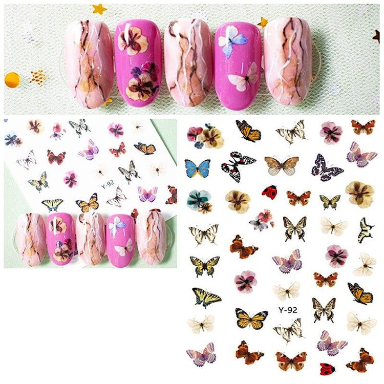 BUTTERFLIES Nail Art Stickers - NSI Australia