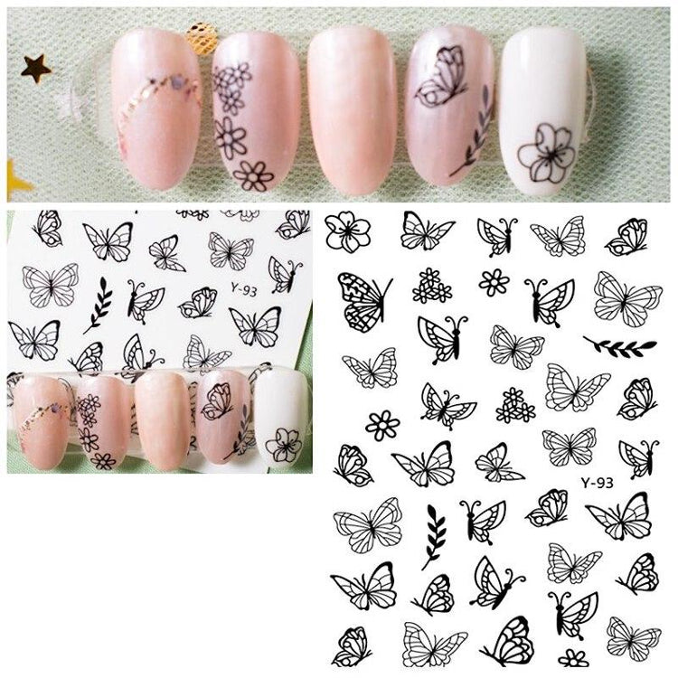 BUTTERFLIES Nail Art Stickers - NSI Australia