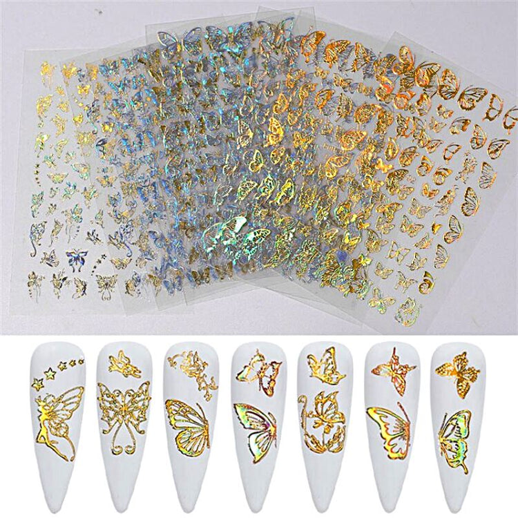 Silver Holographic Nail Art Decoration Stickers - NSI Australia