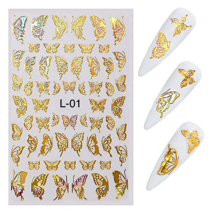 Silver Holographic Nail Art Decoration Stickers - NSI Australia
