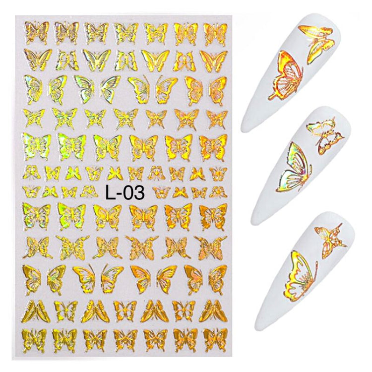 Silver Holographic Nail Art Decoration Stickers - NSI Australia