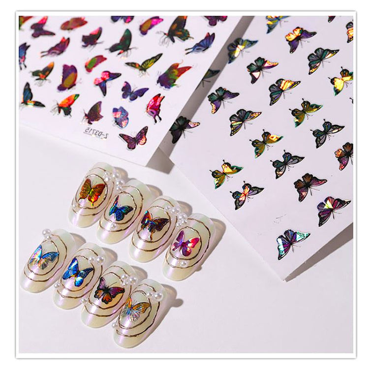 Butterfly Holographic Nail Art Decoration Stickers - NSI Australia