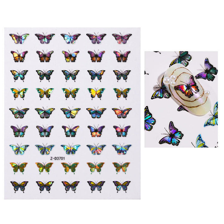 Butterfly Holographic Nail Art Decoration Stickers - NSI Australia