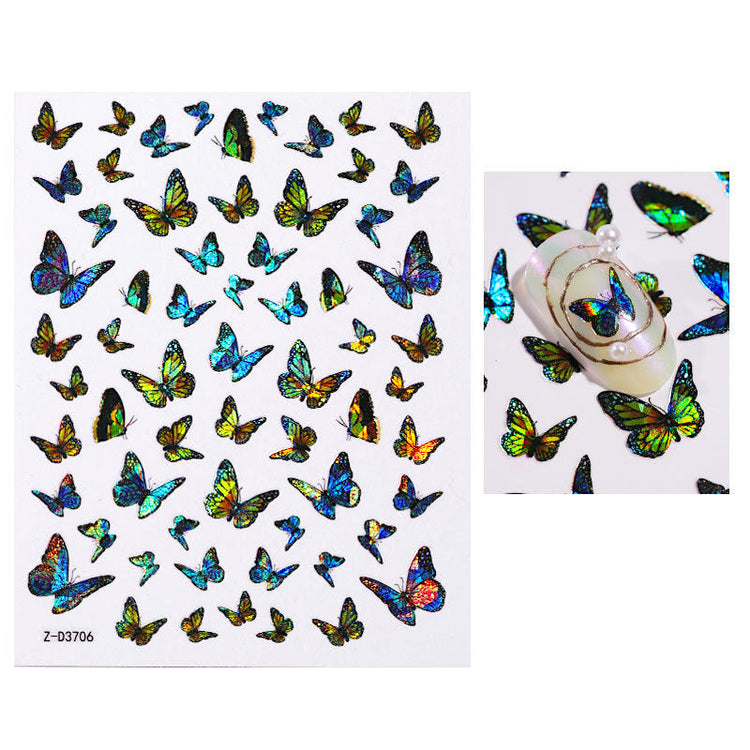 Butterfly Holographic Nail Art Decoration Stickers - NSI Australia