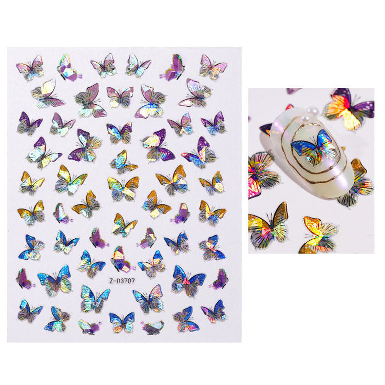 Butterfly Holographic Nail Art Decoration Stickers - NSI Australia
