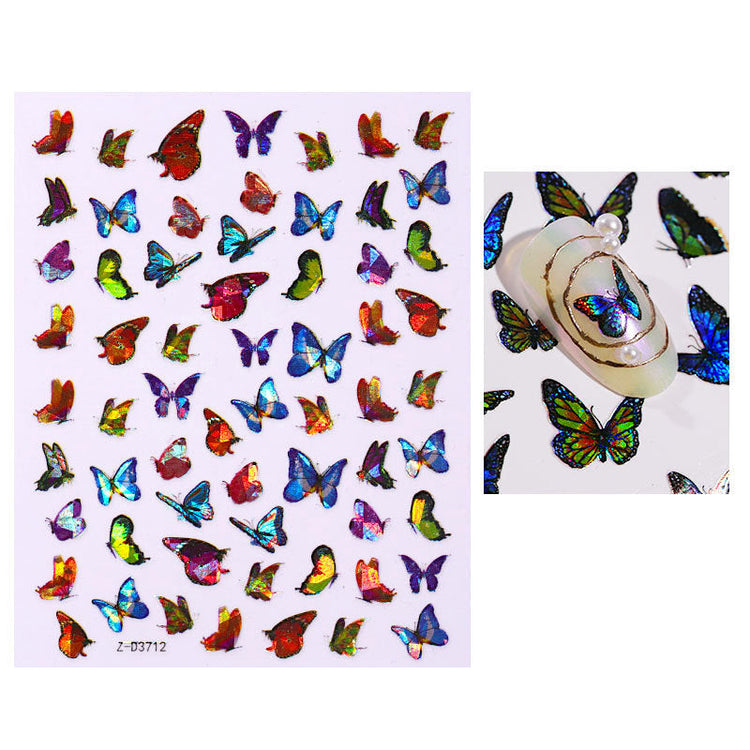 Butterfly Holographic Nail Art Decoration Stickers - NSI Australia