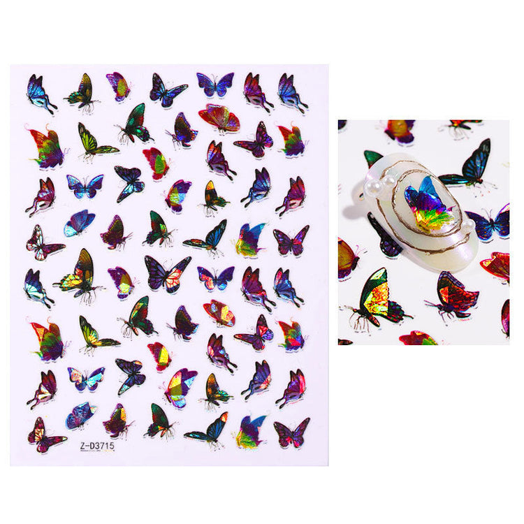 Butterfly Holographic Nail Art Decoration Stickers - NSI Australia