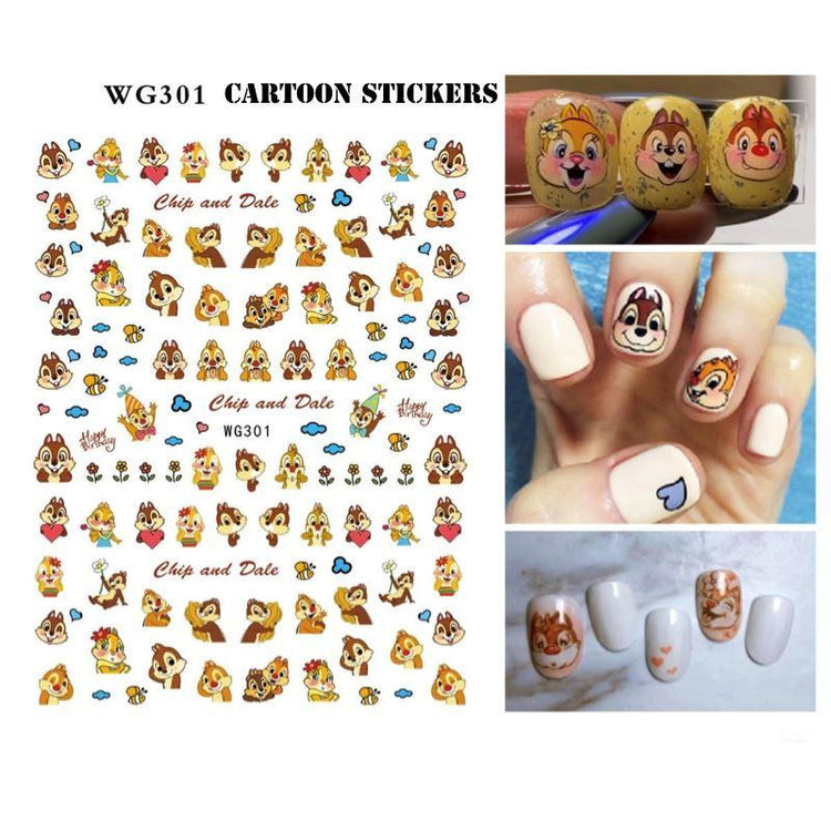 CARTOON Nail Art Stickers - NSI Australia