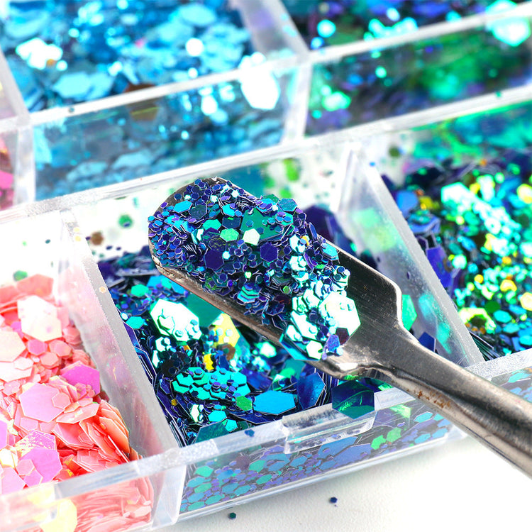 Chameleon Sequins Mix Colours Nail Art Tray - NSI Australia