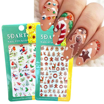Christmas 5D Nail Art Stickers - NSI Australia