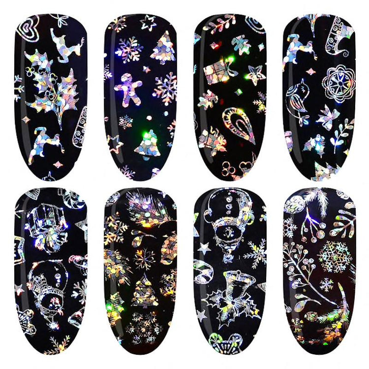 Christmas Decoration Nail Transfer Foils 4pcs Bag - NSI Australia