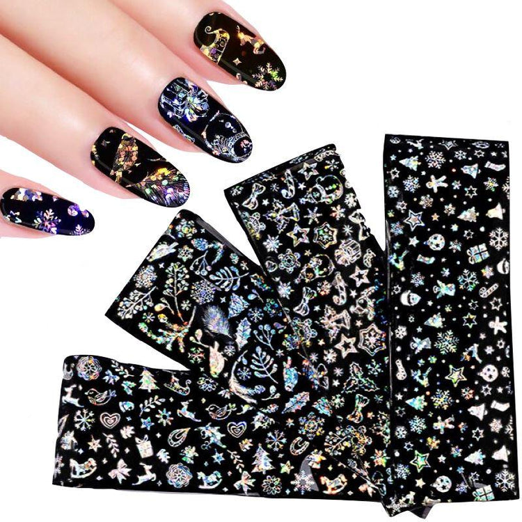 Christmas Decoration Nail Transfer Foils 4pcs Bag - NSI Australia