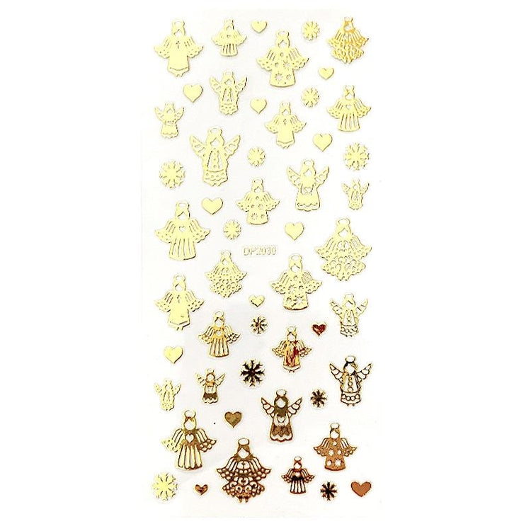 Christmas Gold and Fluorescent Nail Art Stickers - NSI Australia