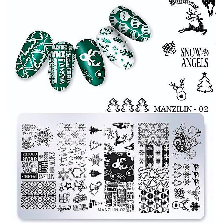 Christmas Nail Art Stamping Plates - NSI Australia