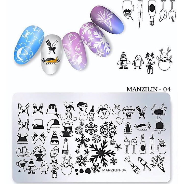 Christmas Nail Art Stamping Plates - NSI Australia
