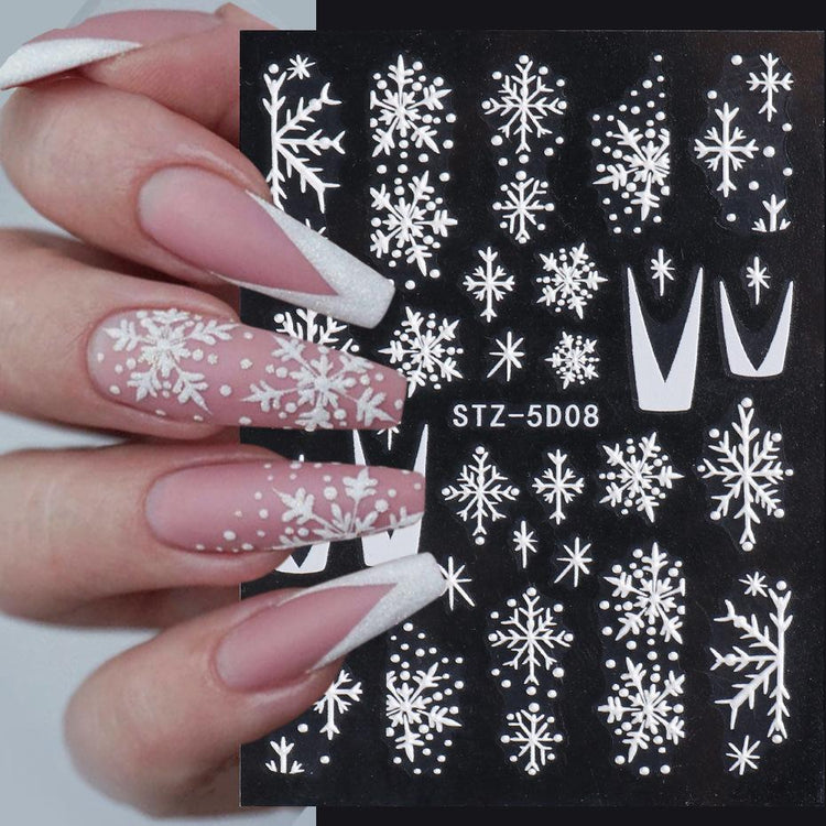 Christmas Snowflakes 5D Nail Art Stickers - NSI Australia