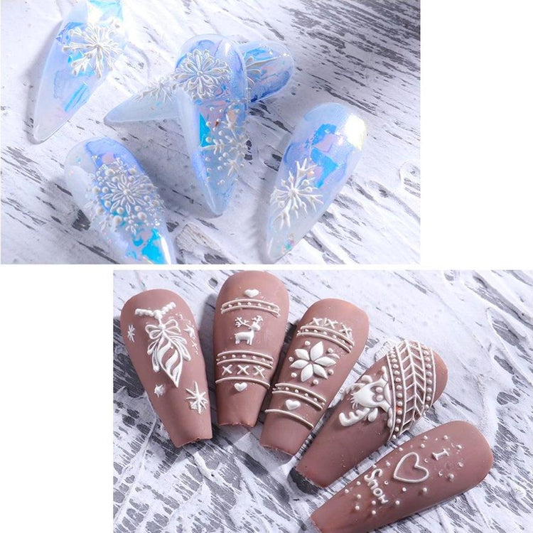 Christmas Snowflakes 5D Nail Art Stickers - NSI Australia