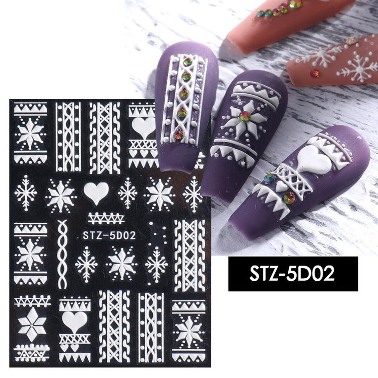 Christmas Snowflakes 5D Nail Art Stickers - NSI Australia