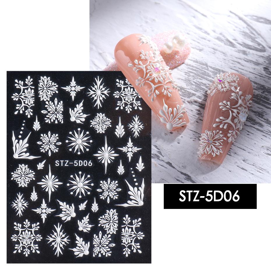 Christmas Snowflakes 5D Nail Art Stickers - NSI Australia