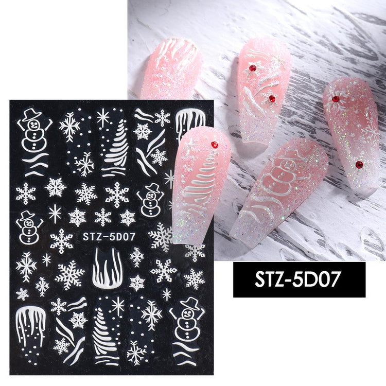 Christmas Snowflakes 5D Nail Art Stickers - NSI Australia
