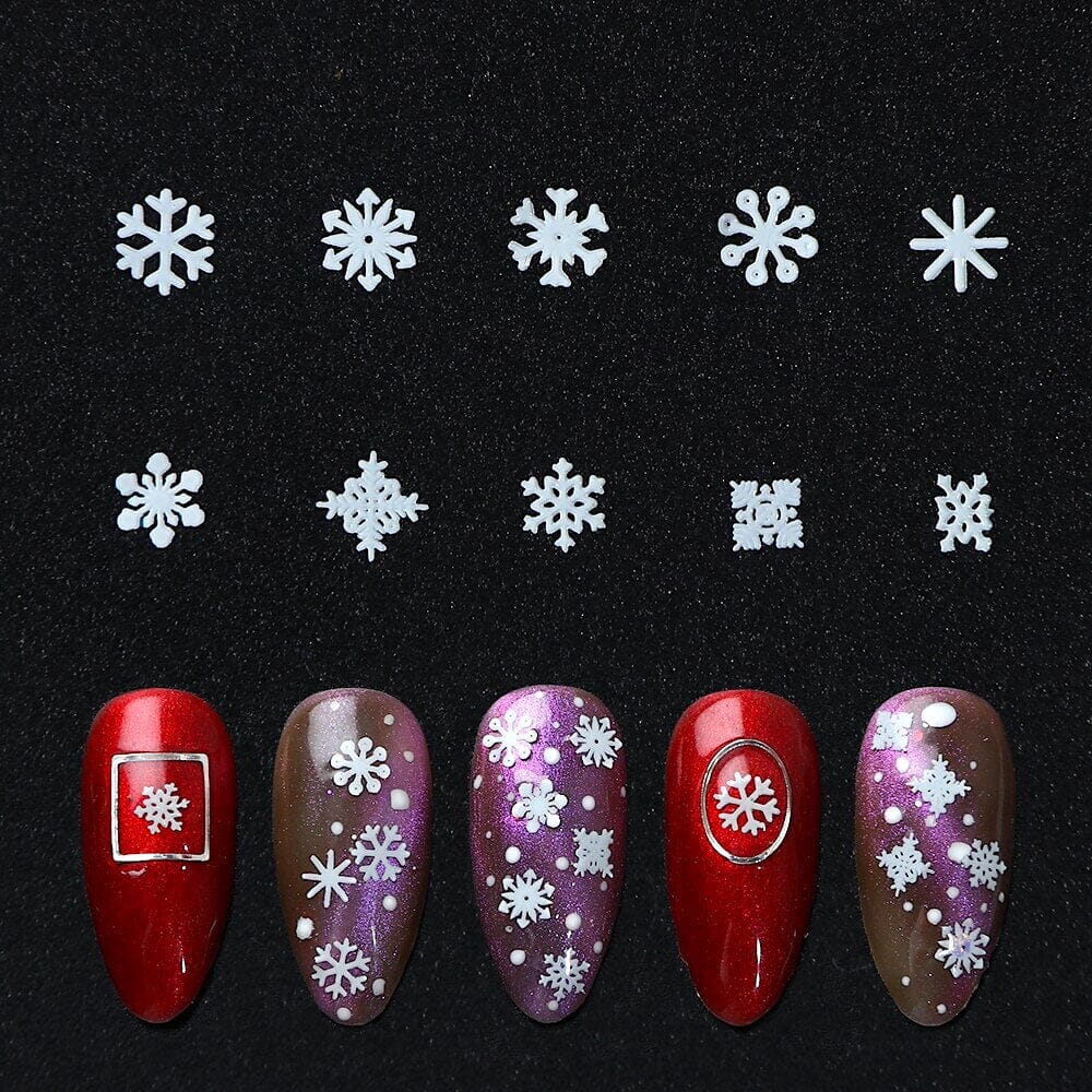 Buy Christmas Nail Stickers - 380PCS 3D Metal Design Self-adhesive Nail  Decals Snowflakes Snowmen Santa Xmas Tree Nail Art Stickers Tips Stencil  DIY Decoration for Women Kids(10 Sheets) Online at Low Prices