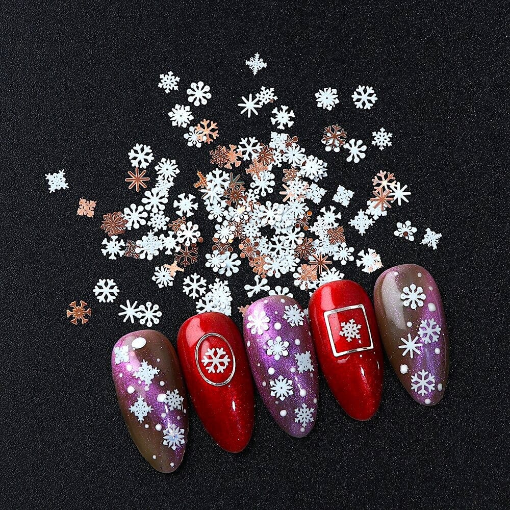 3d Christmas Nail Art Stickers snowflake Design Nail Art - Temu Ireland