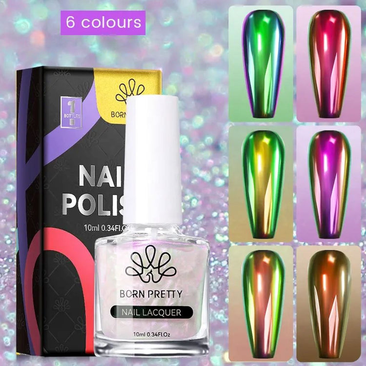 Chrome Aurora Nail Polish Born Pretty - NSI Australia
