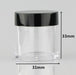 Clear Plastic Jar with Black Lid (10gm) - NSI Australia