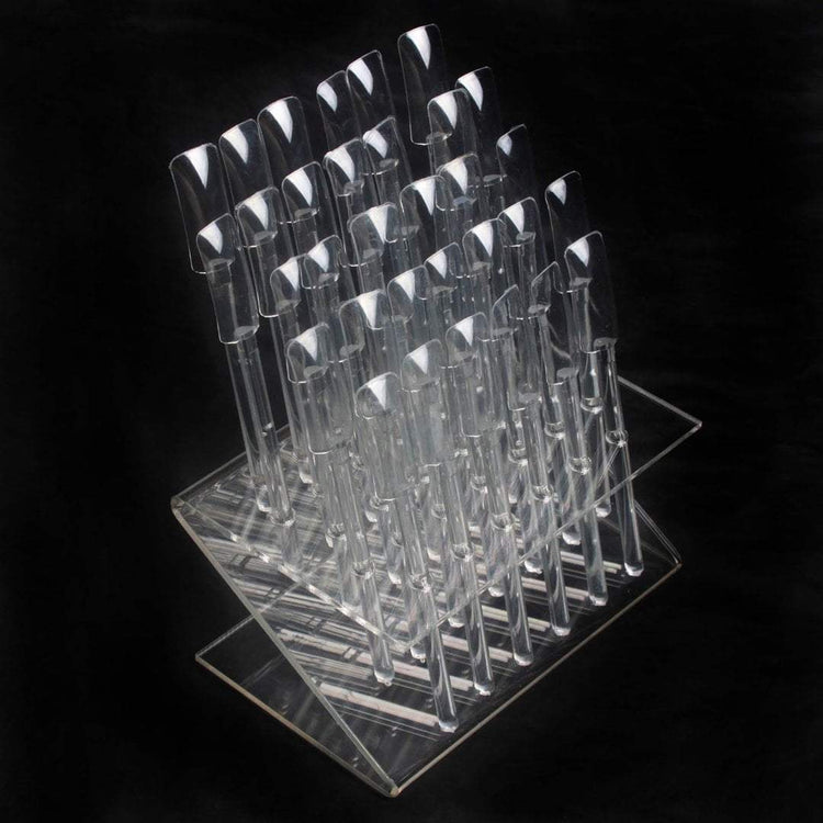 Clear Tips Pop Sticks Nail Art Display Rack 32pcs - NSI Australia