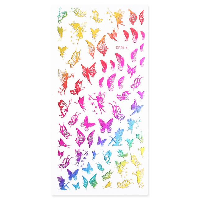 Coloured Butterfly/Heart/Crown Nail Art Stickers - NSI Australia