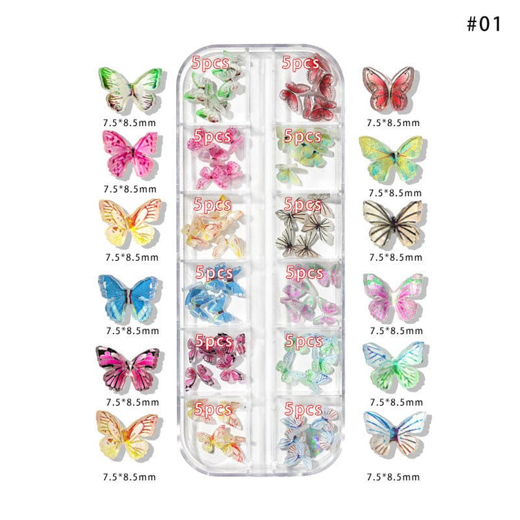 Colourful Butterfly Nail Decoration Tray - NSI Australia