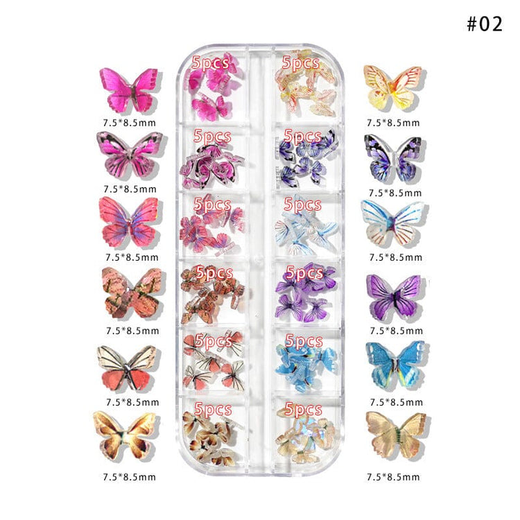 Colourful Butterfly Nail Decoration Tray - NSI Australia