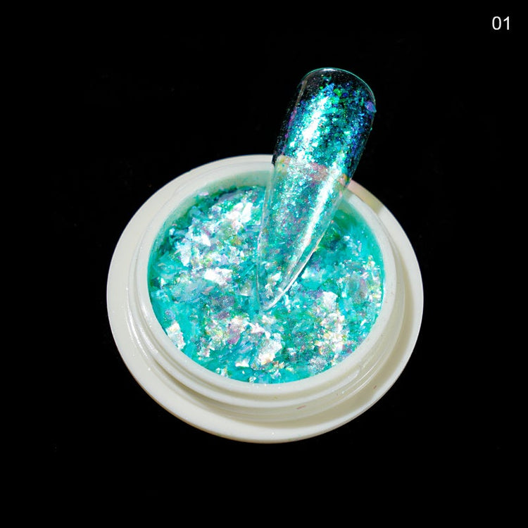 Colourful Nail Art Glitter Iridescent Flakes Sequins - NSI Australia