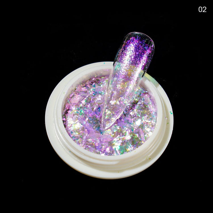 Colourful Nail Art Glitter Iridescent Flakes Sequins - NSI Australia