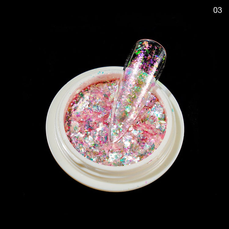 Colourful Nail Art Glitter Iridescent Flakes Sequins - NSI Australia