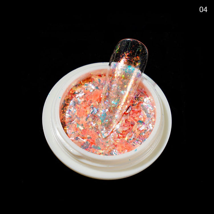 Colourful Nail Art Glitter Iridescent Flakes Sequins - NSI Australia