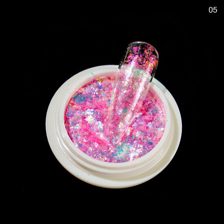 Colourful Nail Art Glitter Iridescent Flakes Sequins - NSI Australia